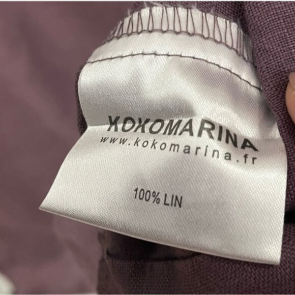 Linen Tunic Dress Straight Cut Small - Picture 7 of 7